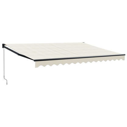 Luifel Uittrekbaar 4X3 M Stof En Aluminium Crèmekleurig 4 x 3 m