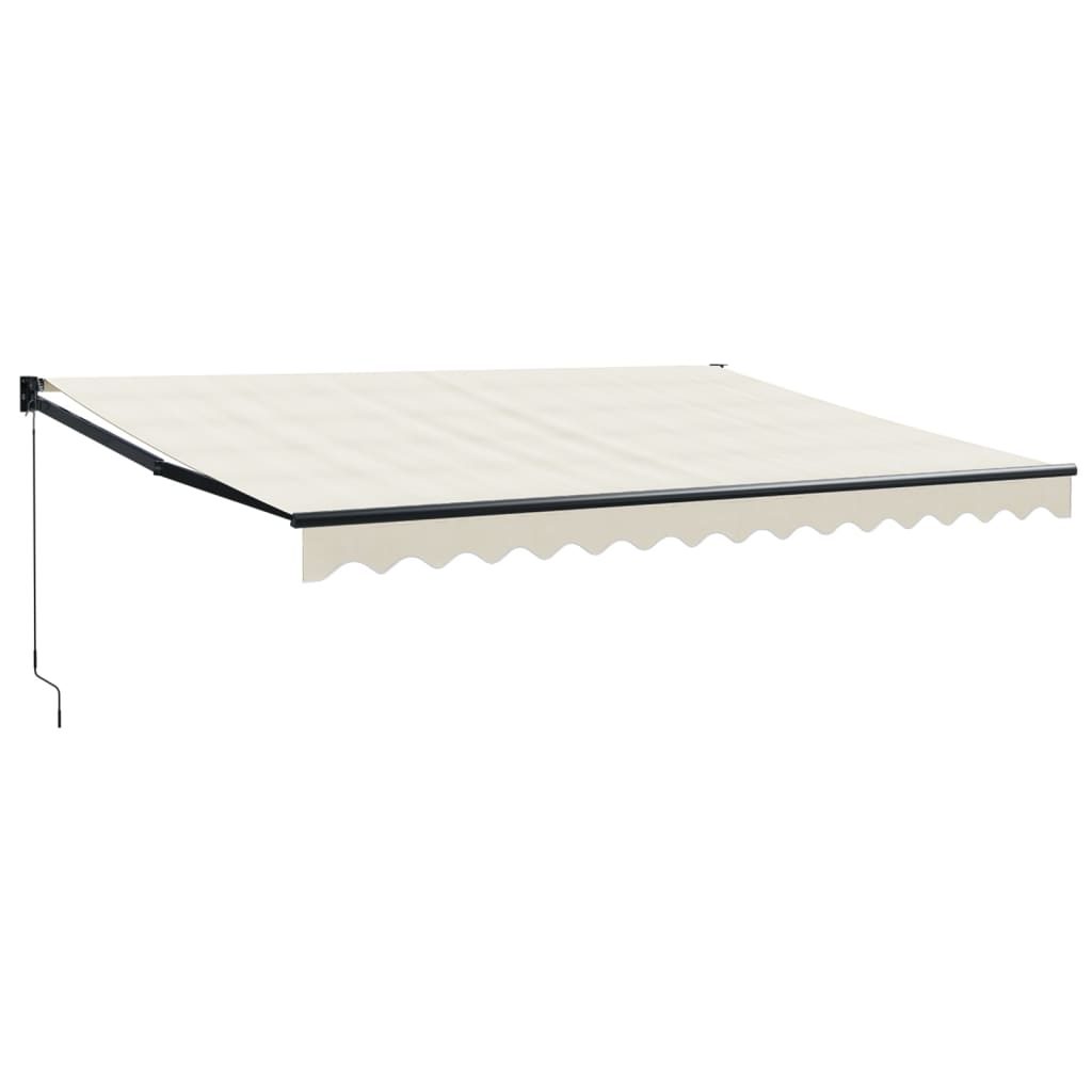 Luifel Uittrekbaar 4,5X3 M Stof En Aluminium Crèmekleurig 4.5 x 3 m