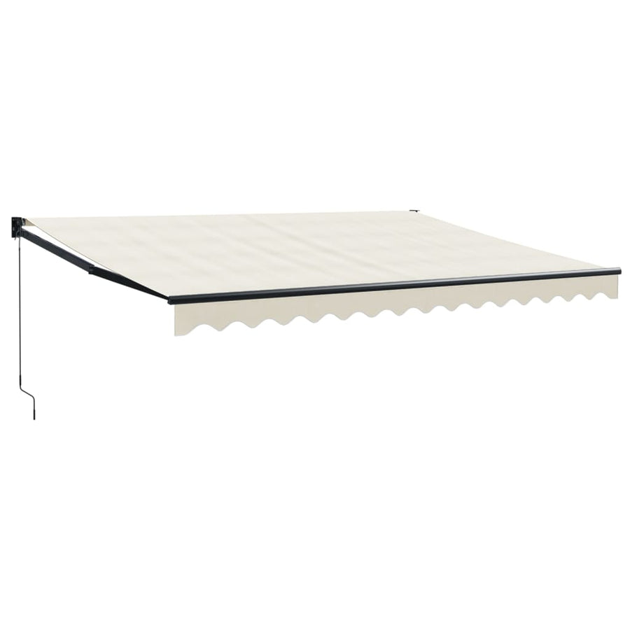 Luifel Uittrekbaar 4,5X3 M Stof En Aluminium Crèmekleurig 4.5 x 3 m