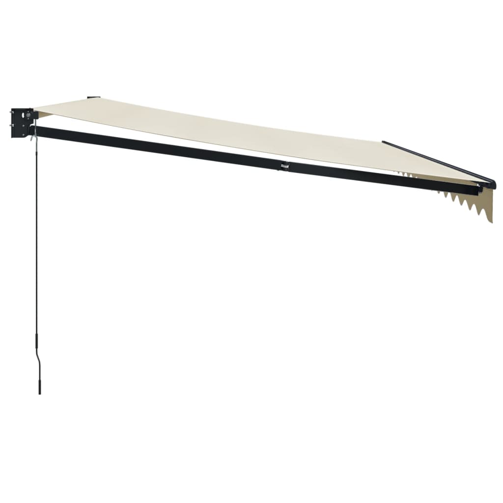Luifel Uittrekbaar 4,5X3 M Stof En Aluminium Crèmekleurig 4.5 x 3 m
