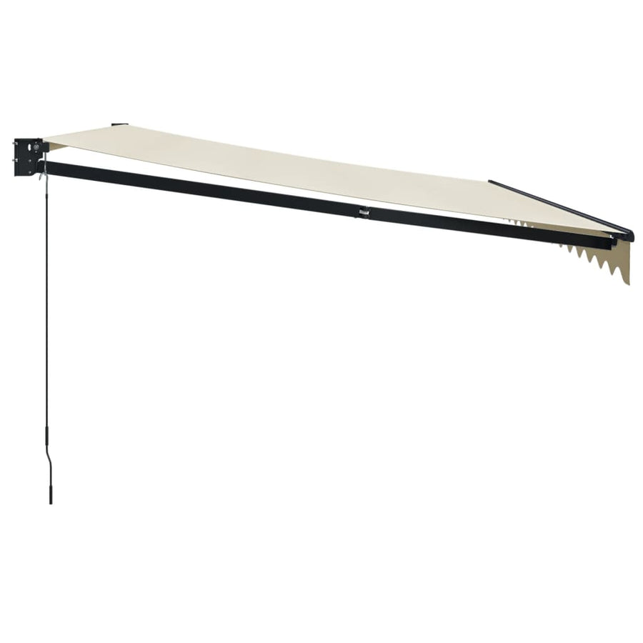 Luifel Uittrekbaar 4,5X3 M Stof En Aluminium Crèmekleurig 4.5 x 3 m