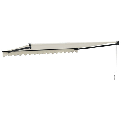 Luifel Uittrekbaar 4,5X3 M Stof En Aluminium Crèmekleurig 4.5 x 3 m