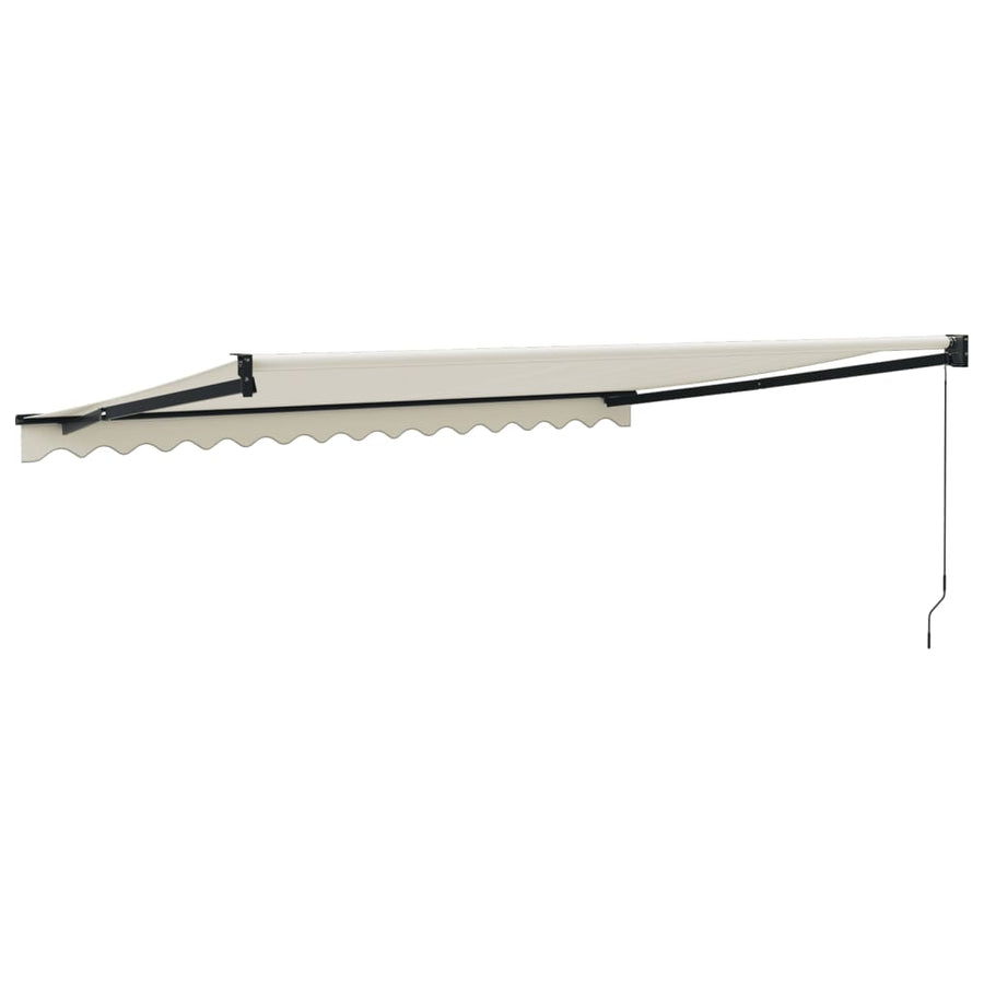Luifel Uittrekbaar 4,5X3 M Stof En Aluminium Crèmekleurig 4.5 x 3 m