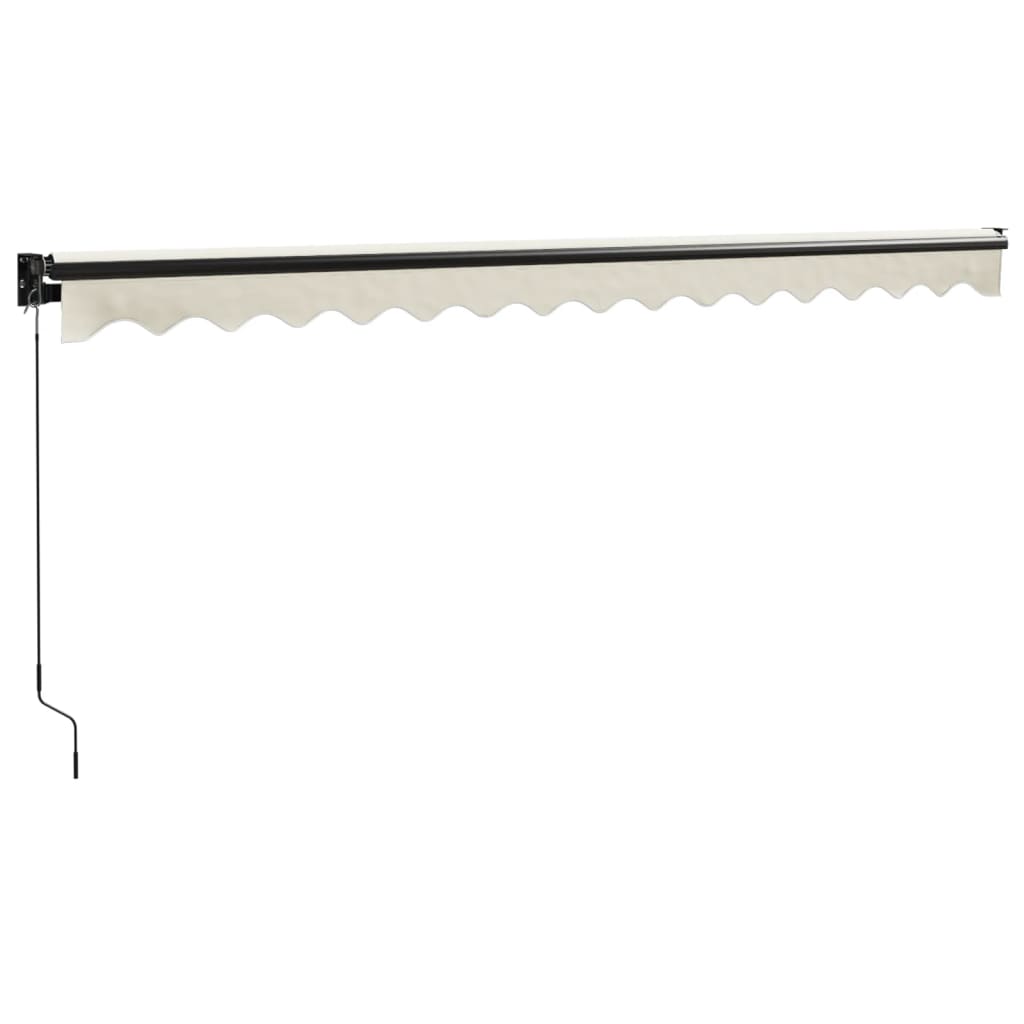 Luifel Uittrekbaar 4,5X3 M Stof En Aluminium Crèmekleurig 4.5 x 3 m
