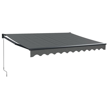 Luifel Uittrekbaar 3X2,5 M Stof En Aluminium Antracietkleurig 3 x 2.5 m