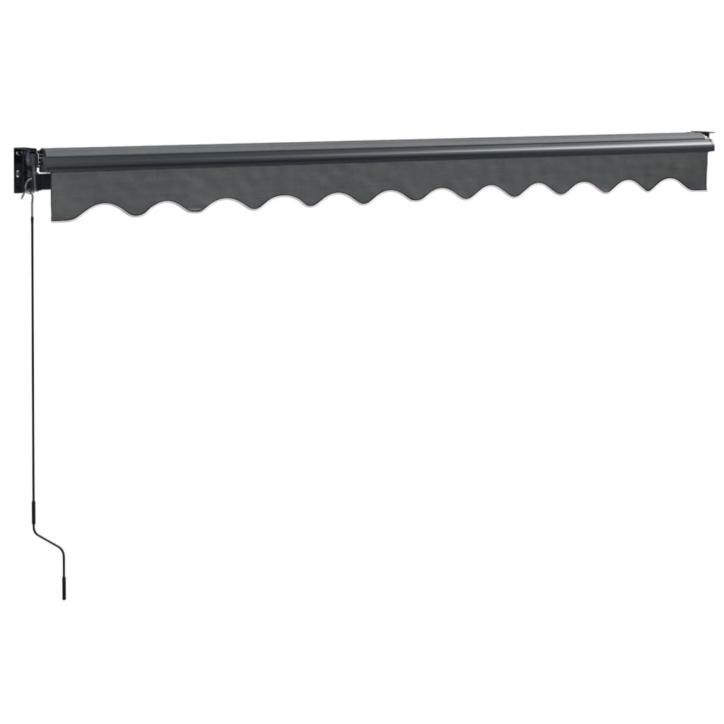 Luifel Uittrekbaar 3X2,5 M Stof En Aluminium Antracietkleurig 3 x 2.5 m