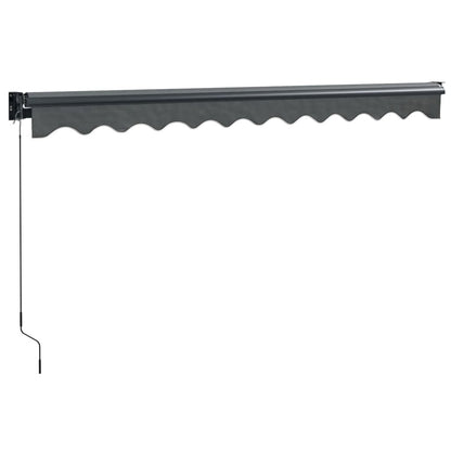 Luifel Uittrekbaar 3X2,5 M Stof En Aluminium Antracietkleurig 3 x 2.5 m
