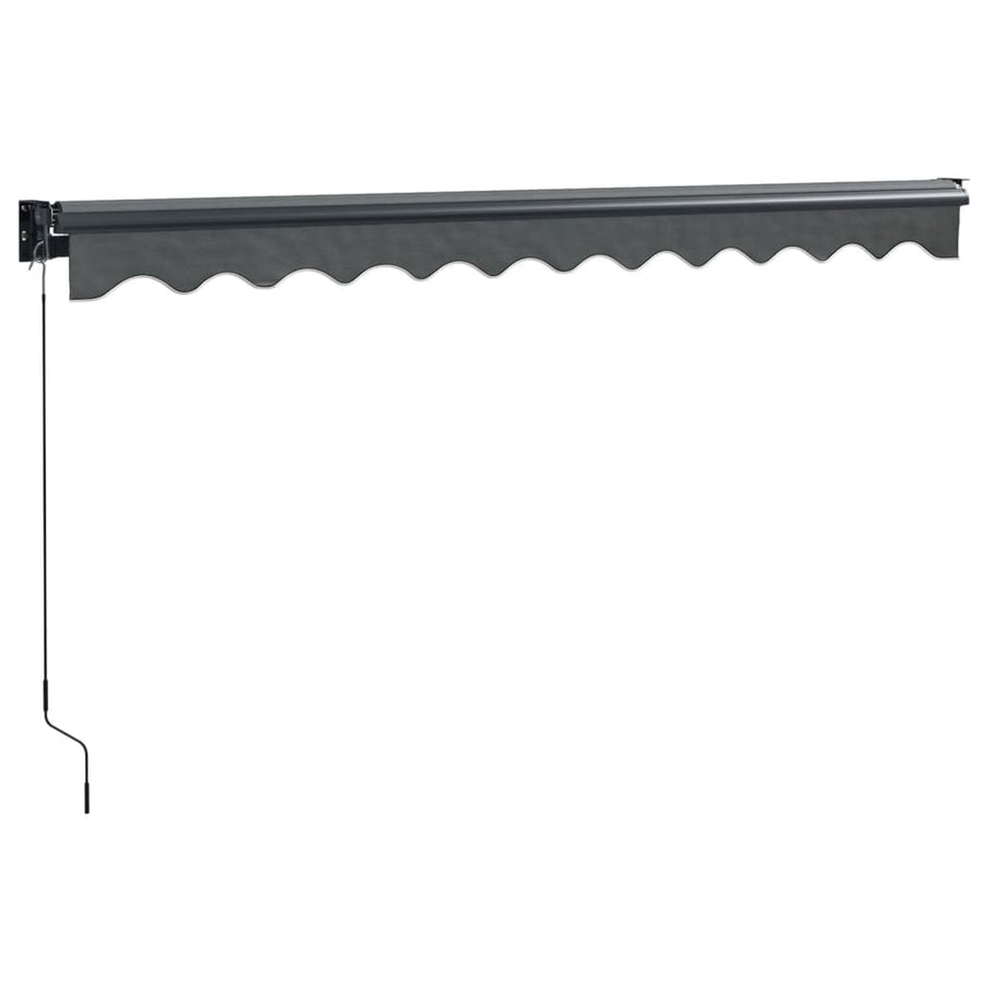 Luifel Uittrekbaar 3X2,5 M Stof En Aluminium Antracietkleurig 3 x 2.5 m