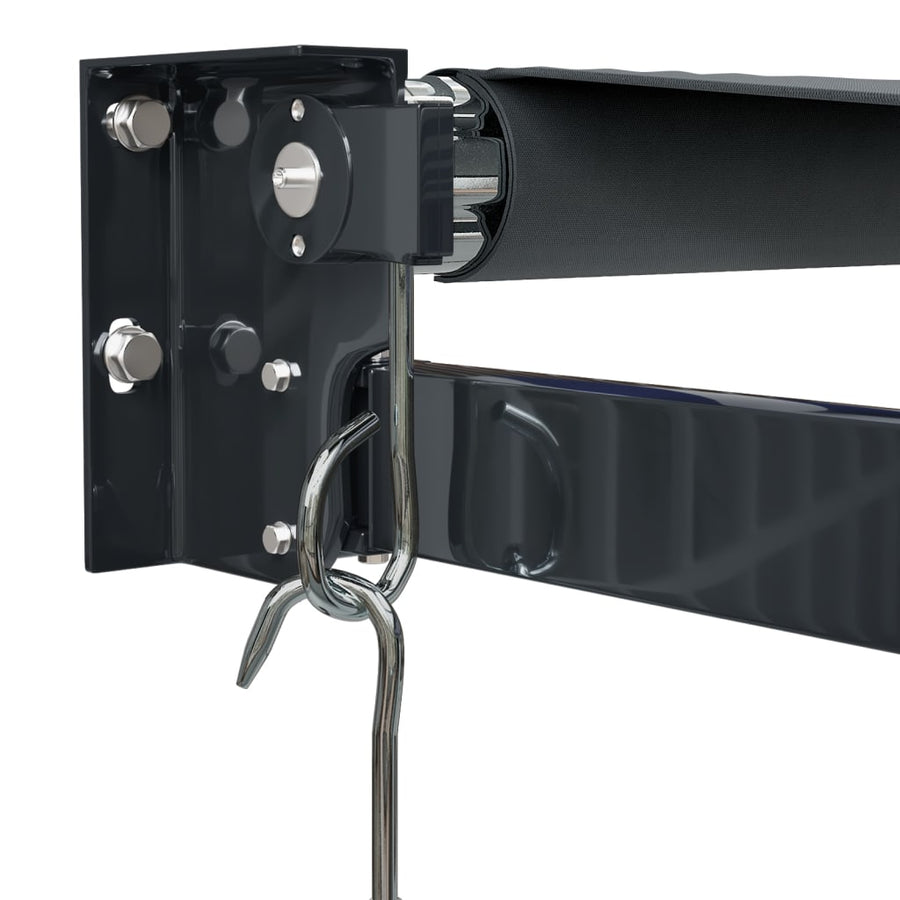 Luifel Uittrekbaar 3X2,5 M Stof En Aluminium Antracietkleurig 3 x 2.5 m
