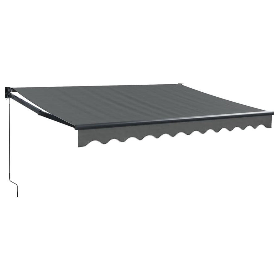 Luifel Uittrekbaar 3,5X2,5 M Stof En Aluminium Antracietkleurig