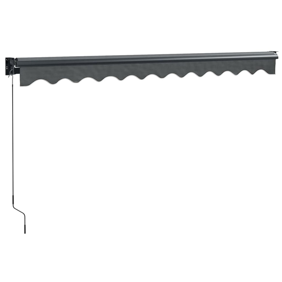 Luifel Uittrekbaar 3,5X2,5 M Stof En Aluminium Antracietkleurig