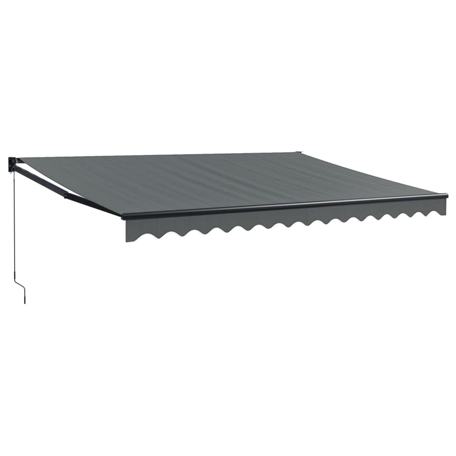 Luifel Uittrekbaar 4,5X3 M Stof En Aluminium Antracietkleurig 4.5 x 3 m