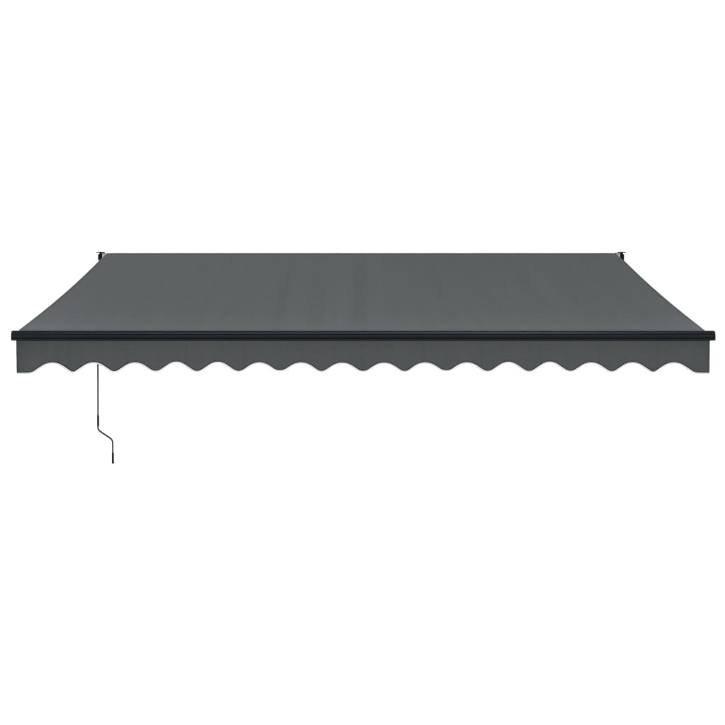 Luifel Uittrekbaar 4,5X3 M Stof En Aluminium Antracietkleurig 4.5 x 3 m