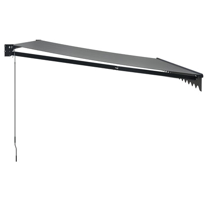 Luifel Uittrekbaar 4,5X3 M Stof En Aluminium Antracietkleurig 4.5 x 3 m