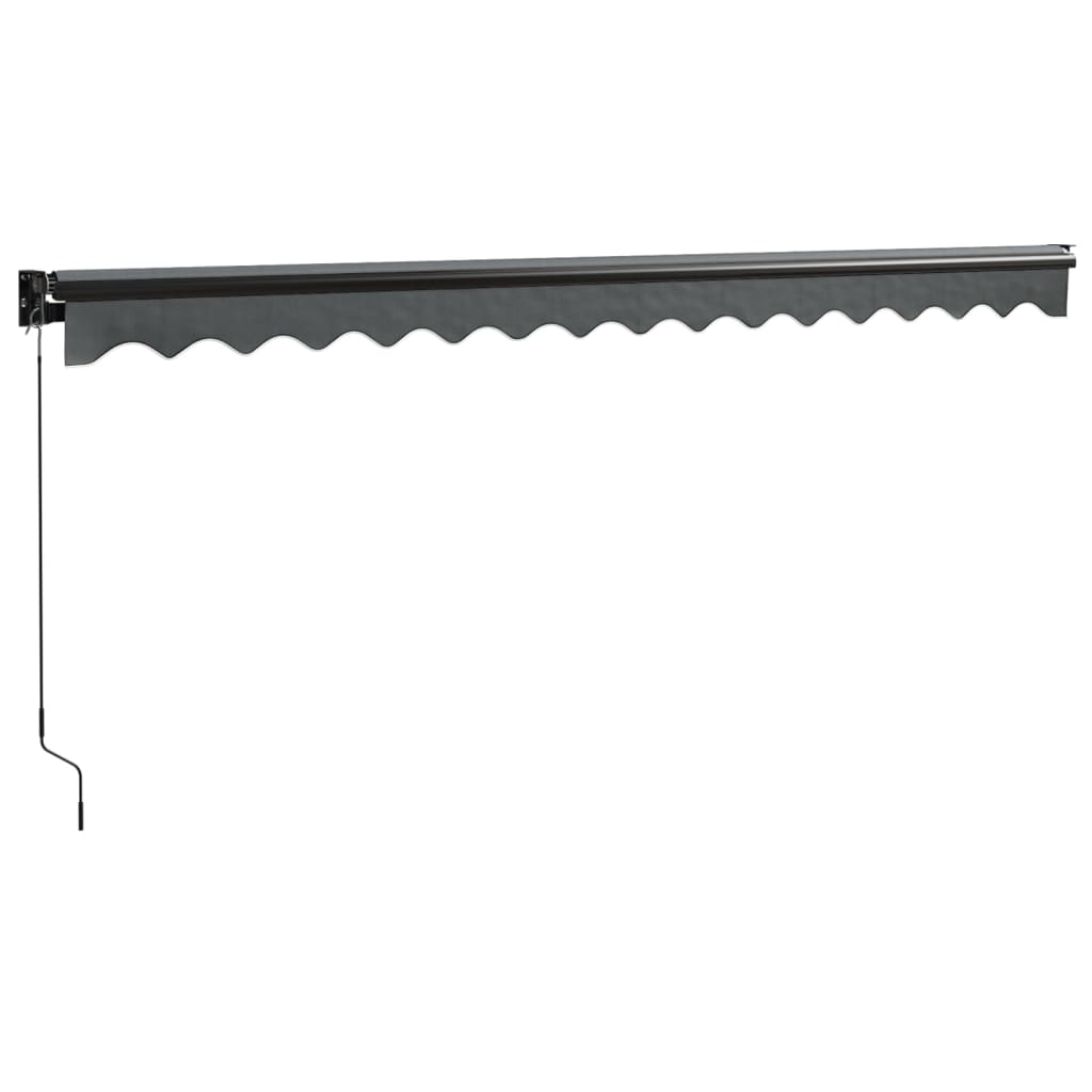 Luifel Uittrekbaar 4,5X3 M Stof En Aluminium Antracietkleurig 4.5 x 3 m
