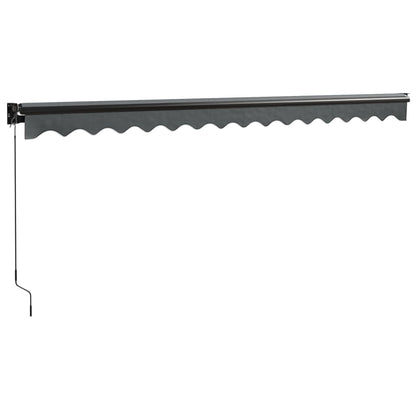Luifel Uittrekbaar 4,5X3 M Stof En Aluminium Antracietkleurig 4.5 x 3 m