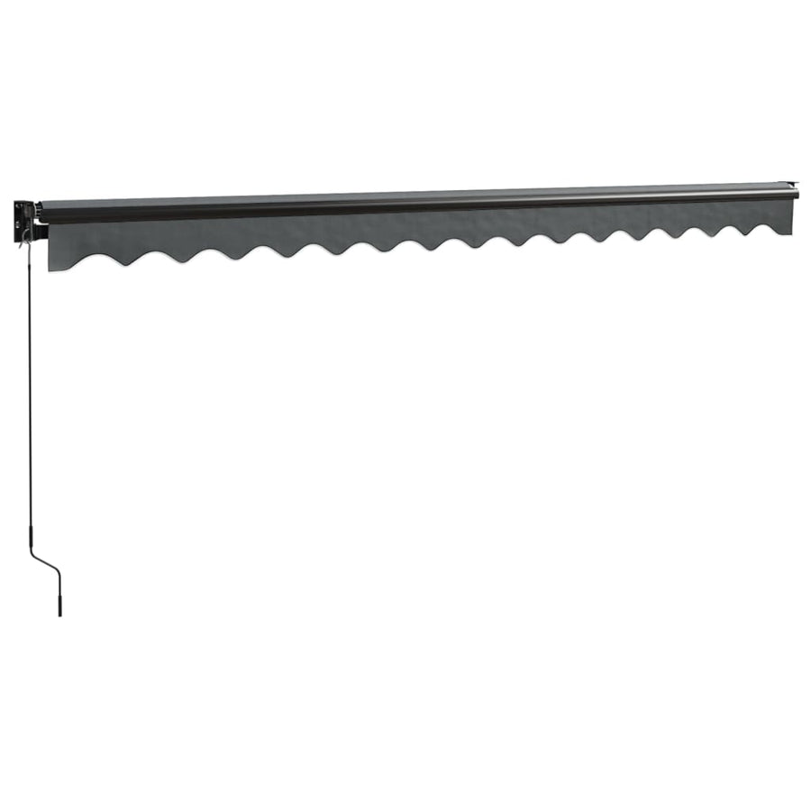 Luifel Uittrekbaar 4,5X3 M Stof En Aluminium Antracietkleurig 4.5 x 3 m