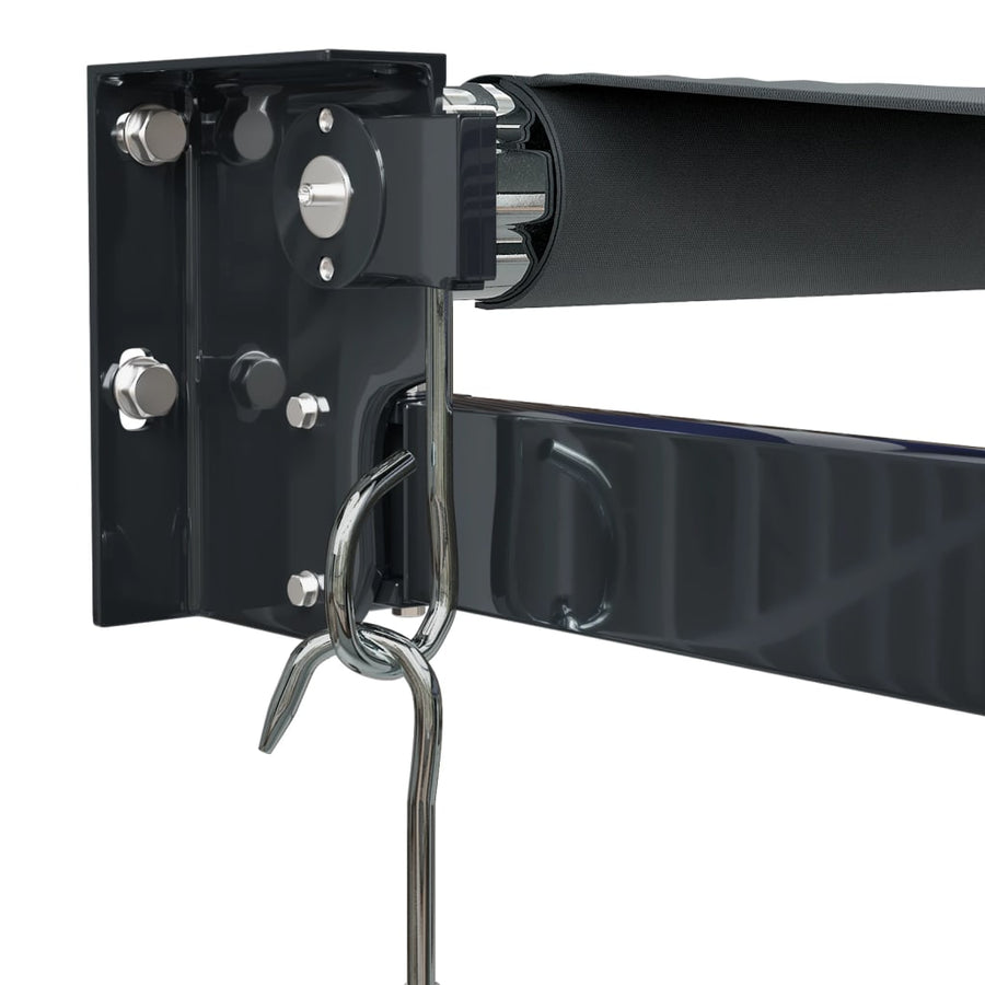 Luifel Uittrekbaar 4,5X3 M Stof En Aluminium Antracietkleurig 4.5 x 3 m