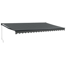 Luifel Uittrekbaar Stof En Aluminium Antracietkleurig 5 x 3 m Antraciet (grijs frame)