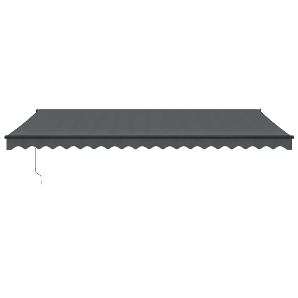 Luifel Uittrekbaar Stof En Aluminium Antracietkleurig 5 x 3 m Antraciet (grijs frame)