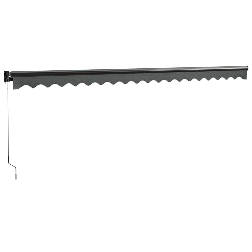 Luifel Uittrekbaar Stof En Aluminium Antracietkleurig 5 x 3 m Antraciet (grijs frame)