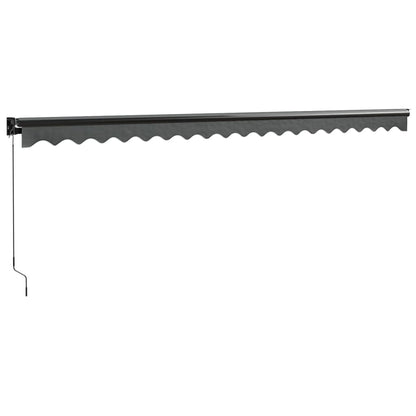 Luifel Uittrekbaar Stof En Aluminium Antracietkleurig 5 x 3 m Antraciet (grijs frame)