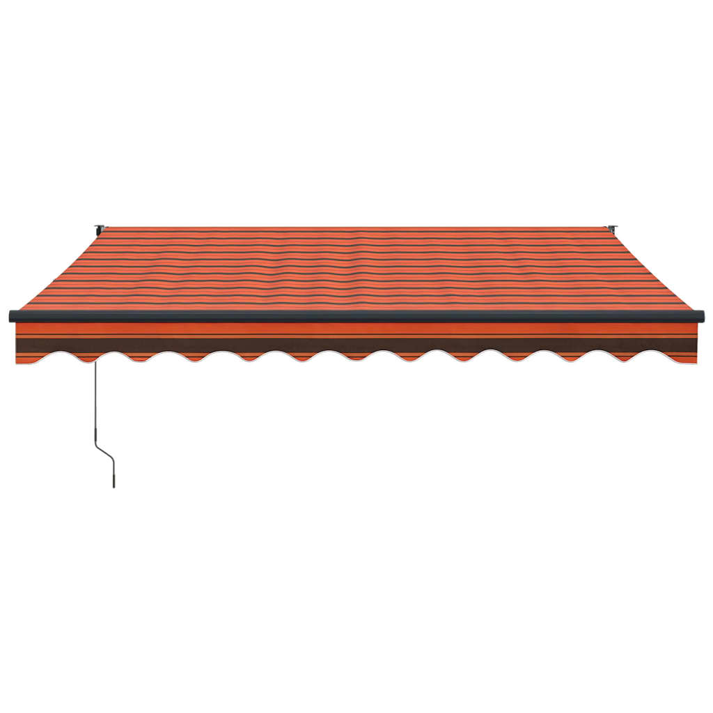 Luifel Uittrekbaar 3,5X2,5 M Stof En Aluminium Oranje En Bruin