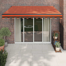 Luifel Uittrekbaar 3,5X2,5 M Stof En Aluminium Oranje En Bruin