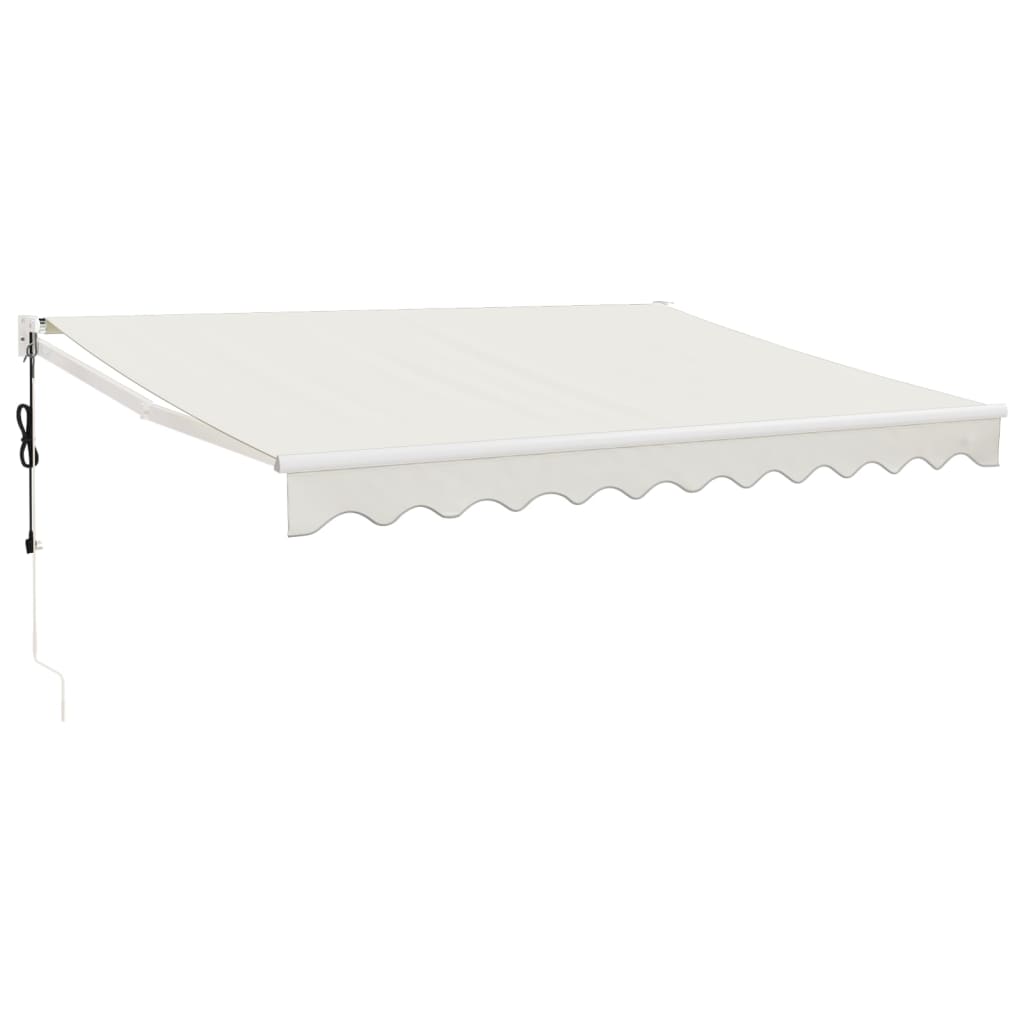 Luifel Automatisch Uitschuifbaar 3X2,5 M 3 x 2.5 m Crèmekleurig en wit