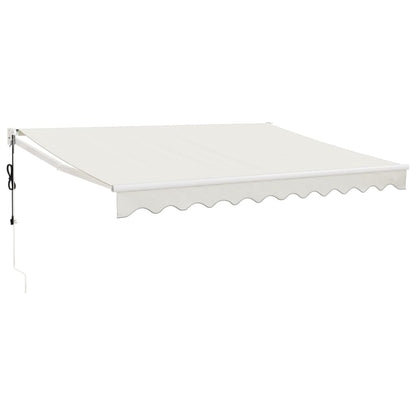 Luifel Automatisch Uitschuifbaar 3X2,5 M 3 x 2.5 m Crèmekleurig en wit