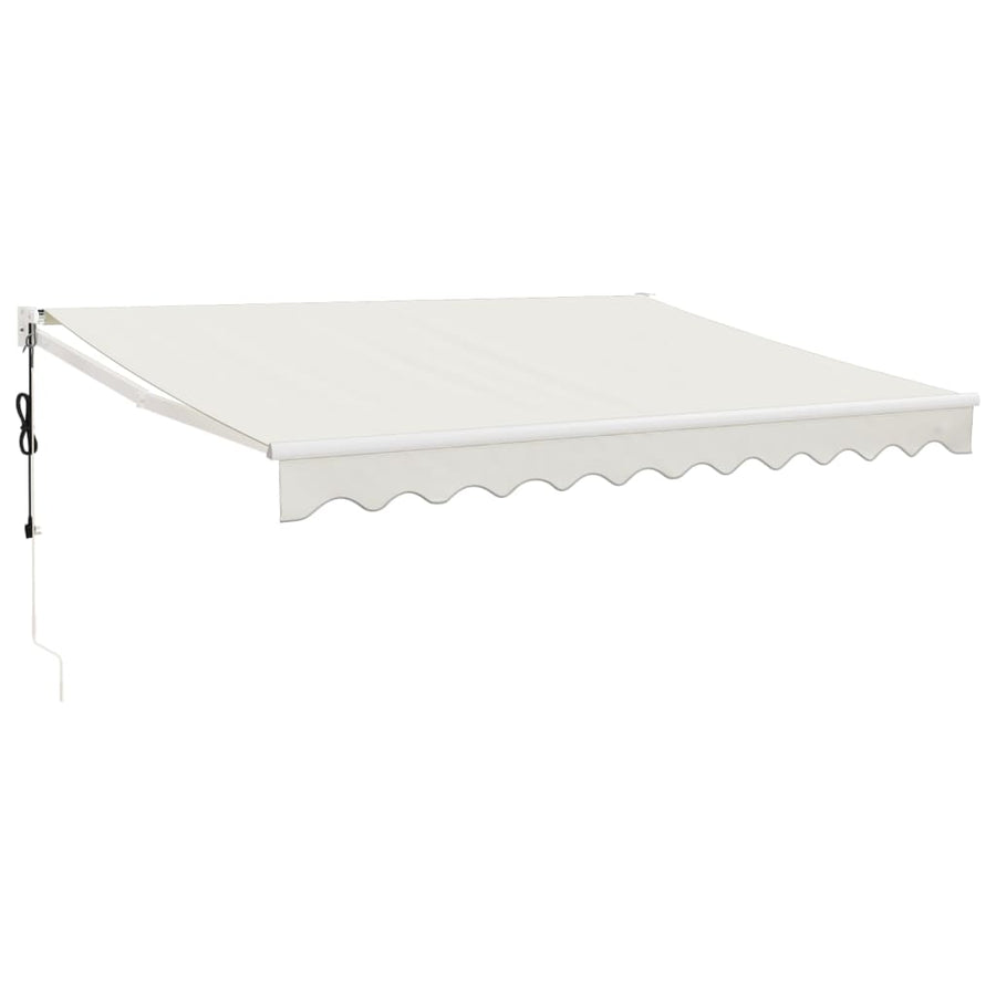 Luifel Automatisch Uitschuifbaar 3X2,5 M 3 x 2.5 m Crèmekleurig en wit