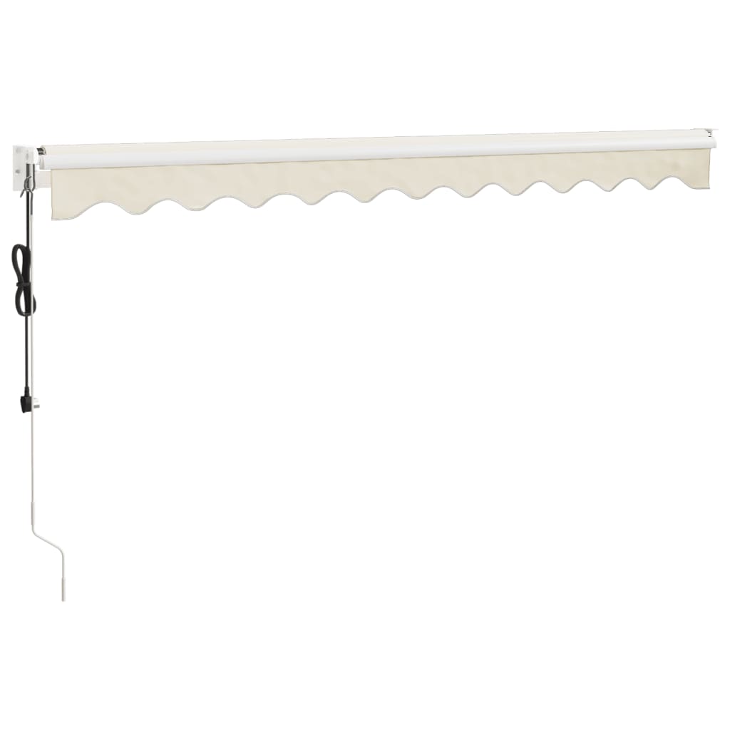 Luifel Automatisch Uitschuifbaar 3X2,5 M 3 x 2.5 m Crèmekleurig en wit