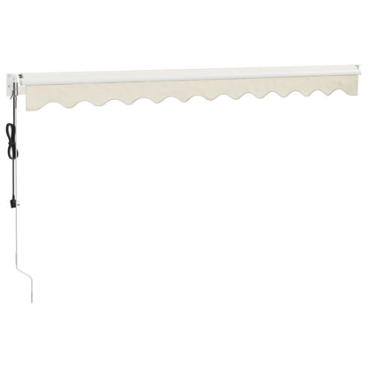 Luifel Automatisch Uitschuifbaar 3X2,5 M 3 x 2.5 m Crèmekleurig en wit