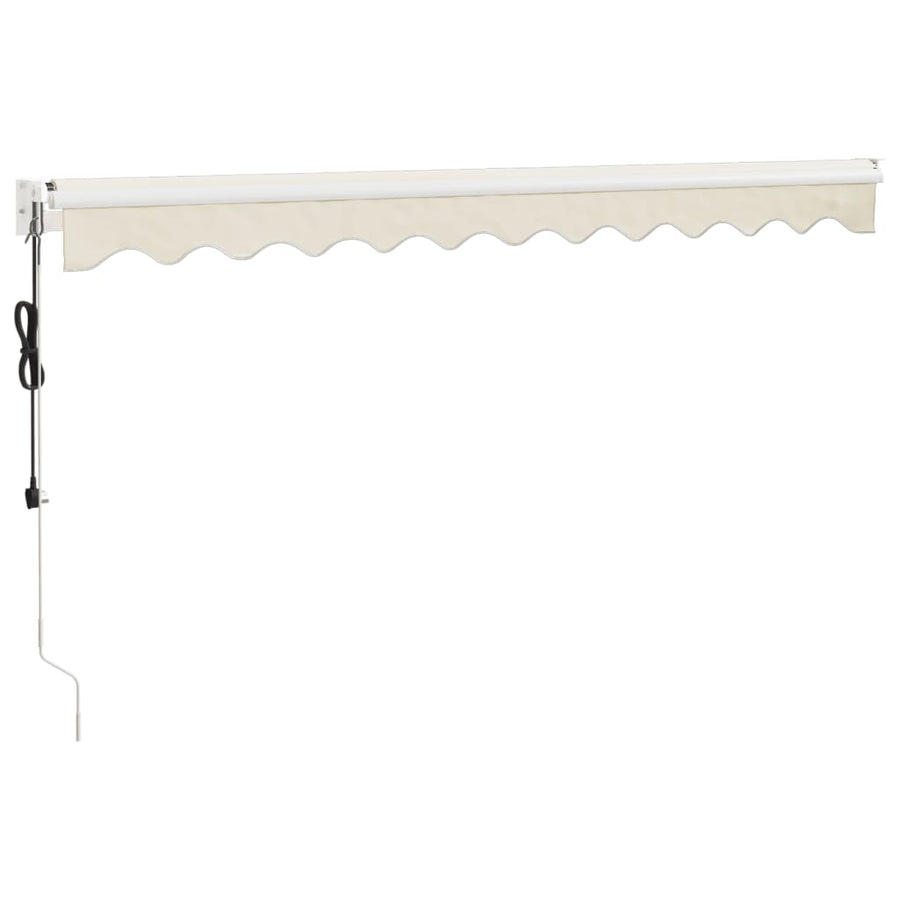 Luifel Automatisch Uitschuifbaar 3X2,5 M 3 x 2.5 m Crèmekleurig en wit