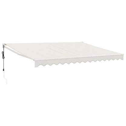 Luifel Automatisch Uitschuifbaar Crèmekleurig Crèmekleurig (Wit Frame) 4 x 3 m
