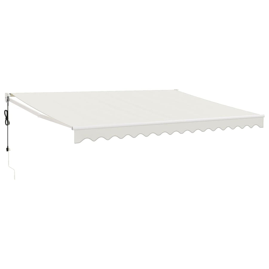 Luifel Automatisch Uitschuifbaar Crèmekleurig Crèmekleurig (Wit Frame) 4 x 3 m