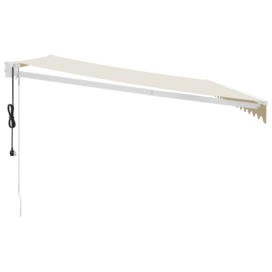 Luifel Automatisch Uitschuifbaar Crèmekleurig Crèmekleurig (Wit Frame) 4 x 3 m
