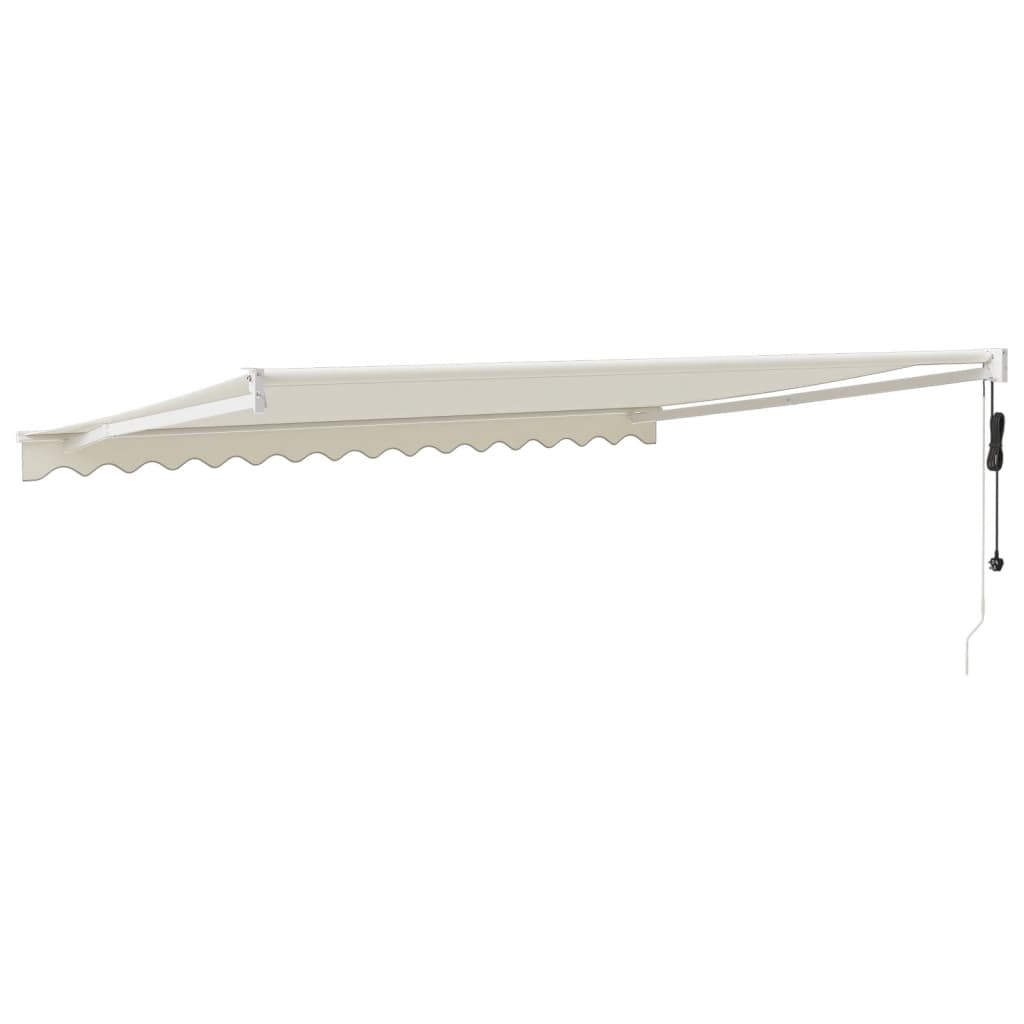 Luifel Automatisch Uitschuifbaar Crèmekleurig Crèmekleurig (Wit Frame) 4 x 3 m