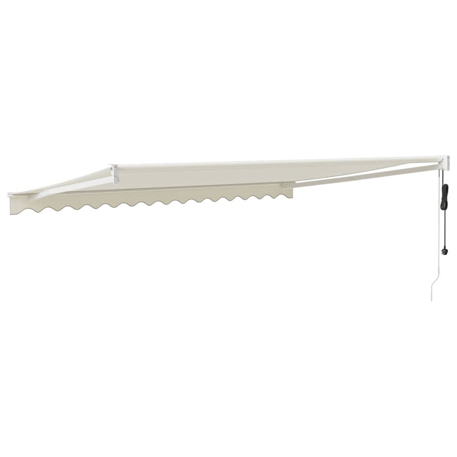 Luifel Automatisch Uitschuifbaar Crèmekleurig Crèmekleurig (Wit Frame) 4 x 3 m