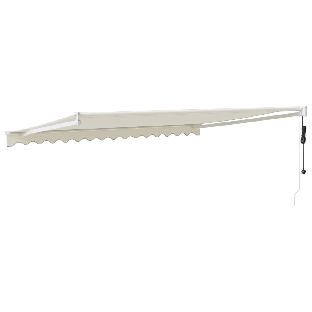 Luifel Automatisch Uitschuifbaar 4,5X3 M Kleurig Crème 4.5 x 3 m