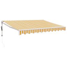 Luifel Automatisch Uitschuifbaar 3X2,5 M En Wit Geel 3 x 2.5 m