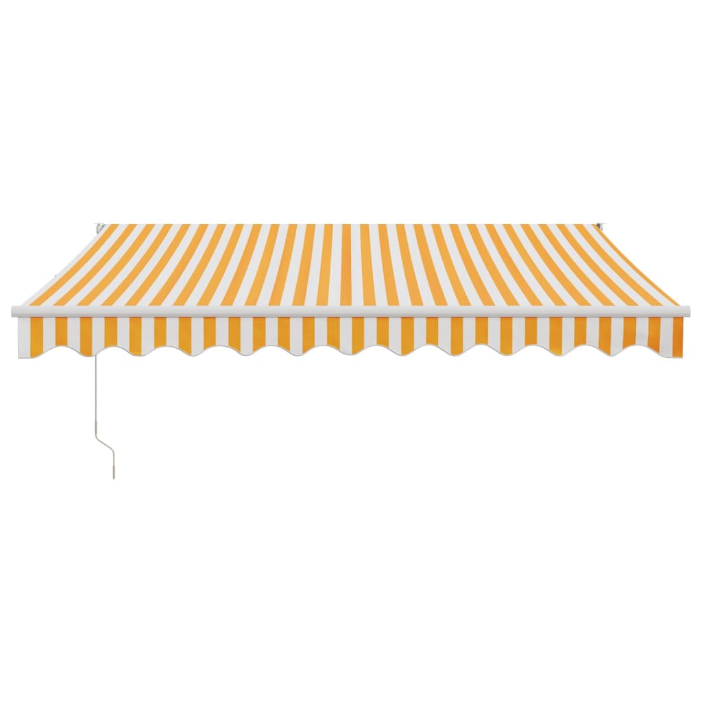 Luifel Automatisch Uitschuifbaar 3X2,5 M En Wit Geel 3 x 2.5 m