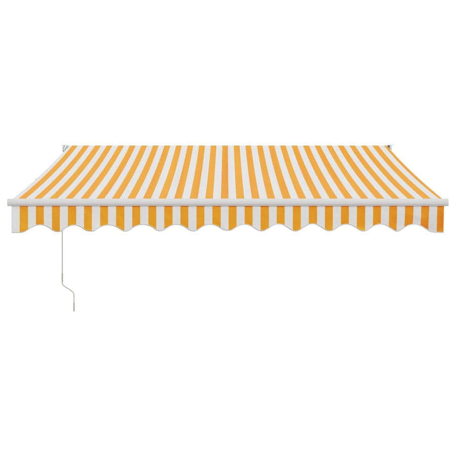 Luifel Automatisch Uitschuifbaar 3X2,5 M En Wit Geel 3 x 2.5 m