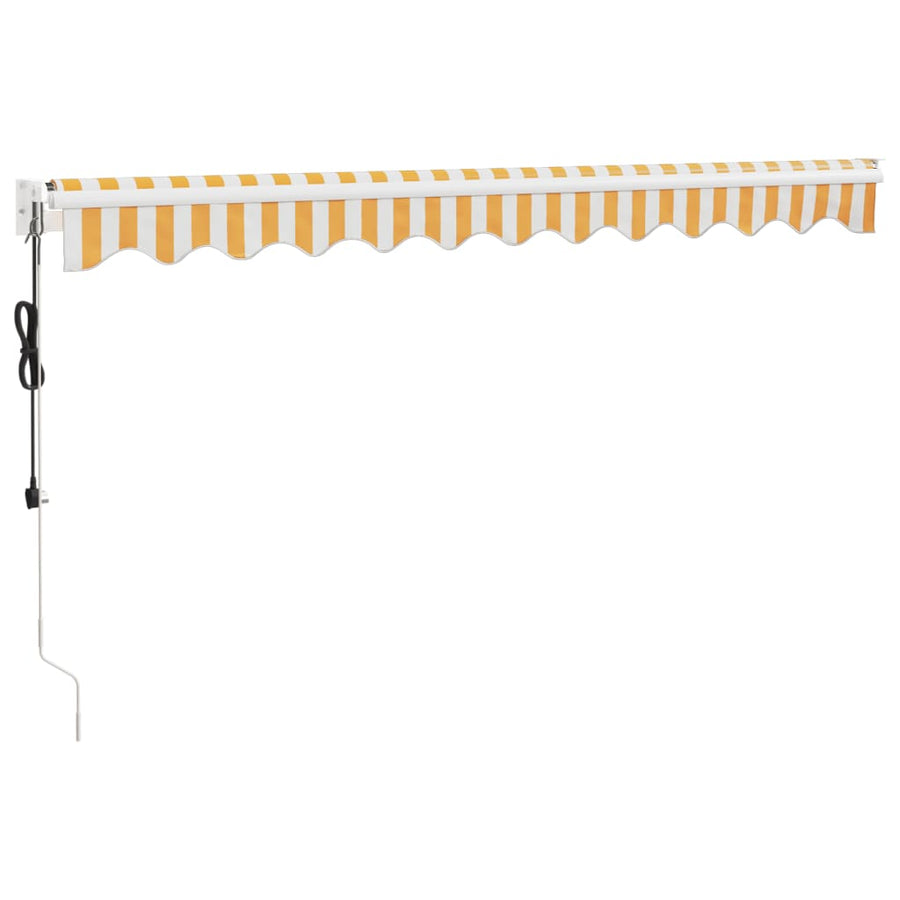 Luifel Automatisch Uitschuifbaar 3X2,5 M En Wit Geel 3 x 2.5 m