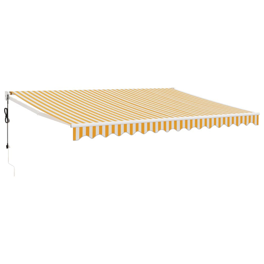 Luifel Automatisch Uitschuifbaar Geel En Wit Yellow (White Frame) 4 x 3 m