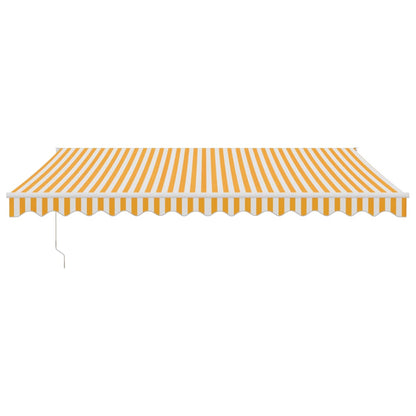Luifel Automatisch Uitschuifbaar Geel En Wit Yellow (White Frame) 4 x 3 m