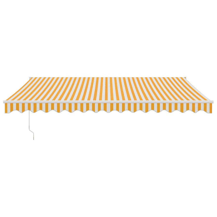 Luifel Automatisch Uitschuifbaar Geel En Wit Yellow (White Frame) 4 x 3 m