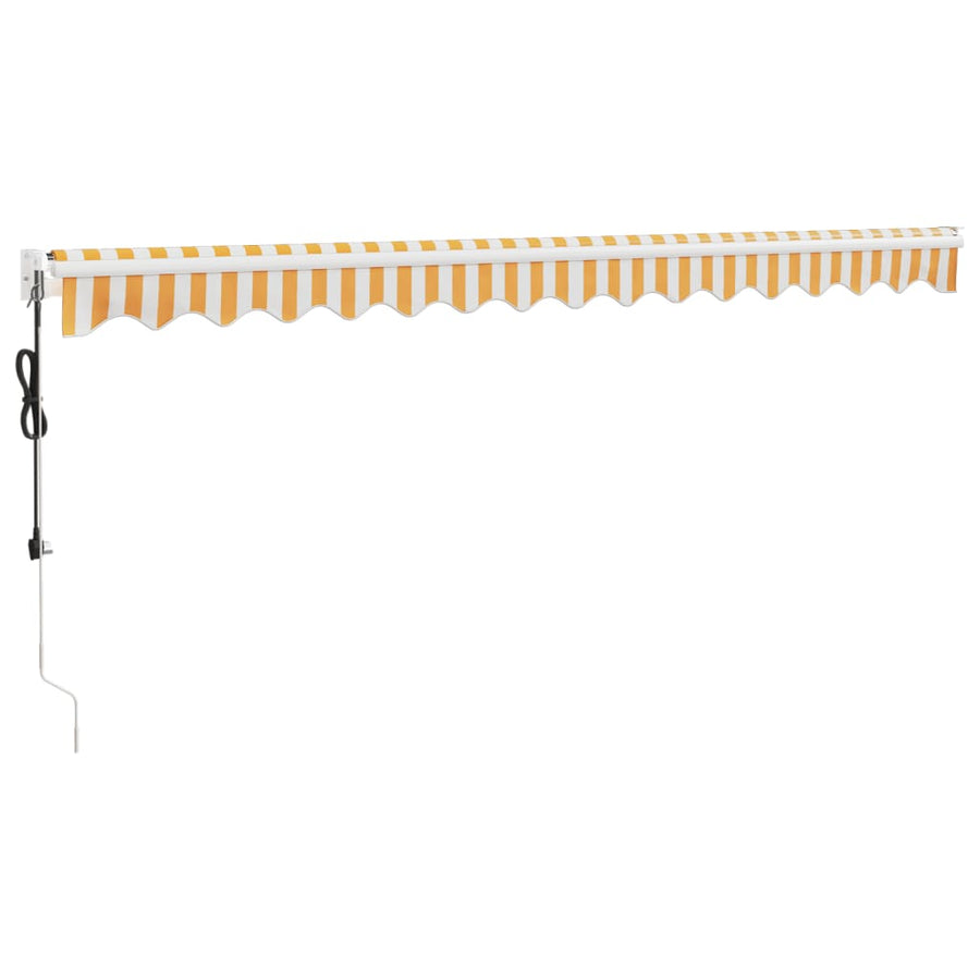 Luifel Automatisch Uitschuifbaar Geel En Wit Yellow (White Frame) 4 x 3 m