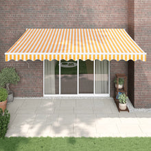 Luifel Automatisch Uitschuifbaar Geel En Wit Yellow (White Frame) 4 x 3 m