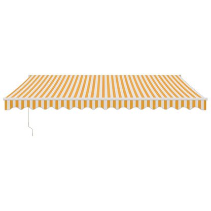 Luifel Automatisch Uitschuifbaar 4,5X3 M Geel En Wit Yellow (White Frame) 4.5 x 3 m